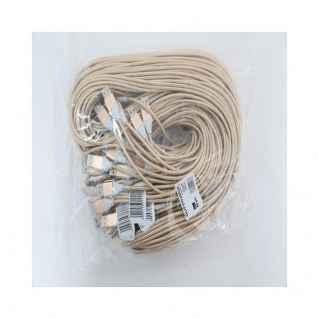 OMEGA FABRIC BRAIDED MICRO USB 1,5A 118 COPPER POLY 2M GOLD [44176]