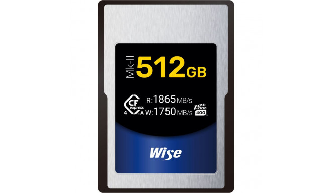 Wise CFexpress 4.0 Type A Mk-II 512GB             WI-CFX4-A512M2