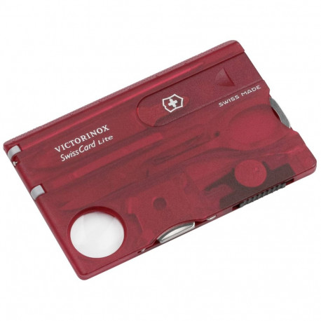 Victorinox SWISSCARD LITE punane läbipaistev