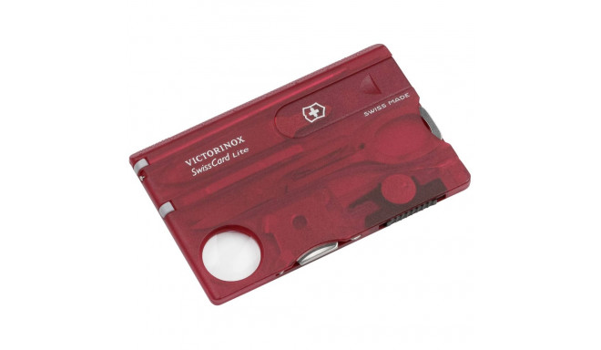 Victorinox SWISSCARD LITE punane läbipaistev