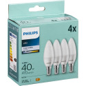Philips LED Lamp E14 4-pakk küünlakujuline 40W 4000K