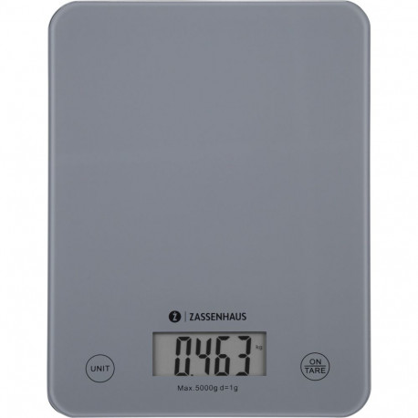 Zassenhaus Kitchen Scale Digital Sacles Balance Cool Grey