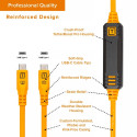 TetherPro Optima 10G USB-C, 9.4m, Straight to Right, Orange