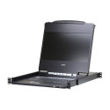 ATEN Console, 17.3" LCD FullHD, DVI/VGA/HDMI, USB port, rack 19", keyboard, touchpad