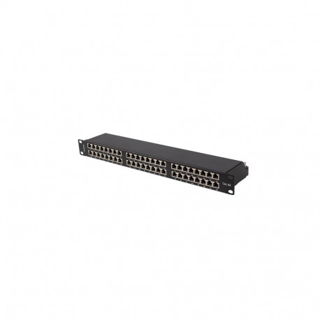 PATCH PANEL 48 PORT 1U 19" CAT.6A FTP WITH CABLE ORGANIZER SHIELDED BLACK LANBERG