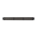 PATCH PANEL 48 PORT 1U 19" CAT.6A FTP WITH CABLE ORGANIZER SHIELDED BLACK LANBERG