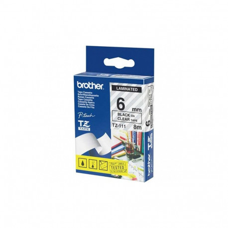 P-touch Lint Brother HSE241 21mm  kollane/must tekst,1,5m