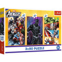 TREFL AVENGERS puzzle set Days full of action, 3x80 pcs