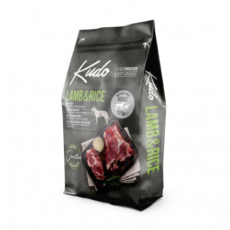Kudo Lamb & Rice külmpressitud koeratoit 12kg