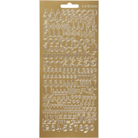 Focus stickers Gold Letters Design 1