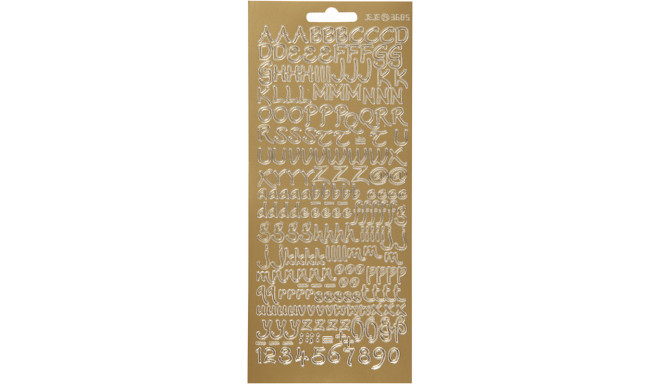 Focus kleepsud Gold Letters Design 1