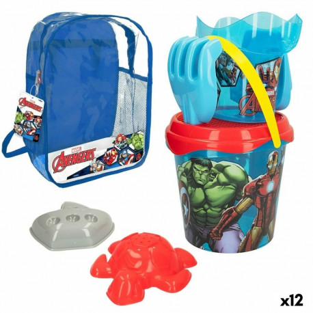 Rannalelude komplekt The Avengers Ø 18 cm polüpropüleen (12 Ühikut)