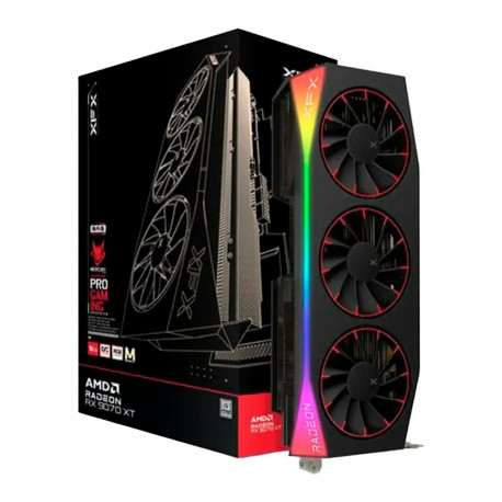XFX Mercury AMD Radeon RX 9070XT OC Magnetic Air Edition with RGB 16GB GDDR6 HDMI 3xDP, AMD RDNA 4