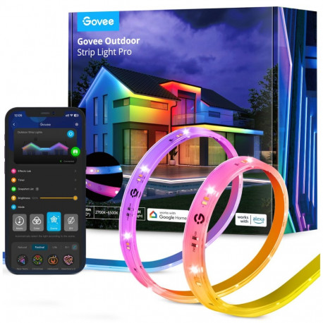 Govee RGBICWW Outdoor LED-valonauha, 10 m