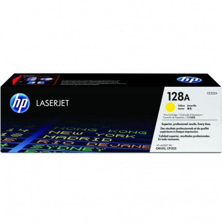 "HP 128A original LaserJet Toner cartridge CE322A yellow standard capacity 1.300 pages 1-pack"