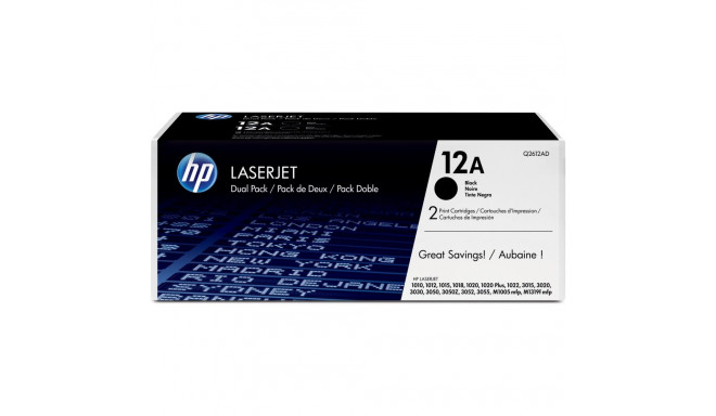 "HP 12AD Laserjet Original Toner schwarz Standardkapazitt 2 x 2.000 Seiten 2er-Pack"