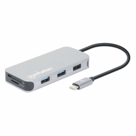 "MANHATTAN USB-C 8-in-1 Dockingstation HDMI RJ45 3xUSB-A"