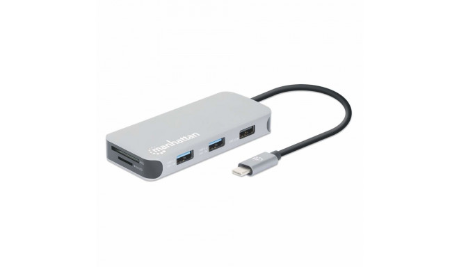 "MANHATTAN USB-C 8-in-1 Dockingstation HDMI RJ45 3xUSB-A"