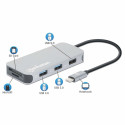 "MANHATTAN USB-C 8-in-1 Dockingstation HDMI RJ45 3xUSB-A"