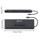 "MANHATTAN USB-C 11-in-1-Dockingstation MST für drei Monitore"