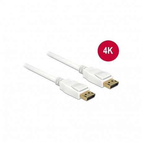 "DELOCK Kabel DisplayPort 1.2 Stecker > DisplayPort Stecker 1 m weiss 4K"