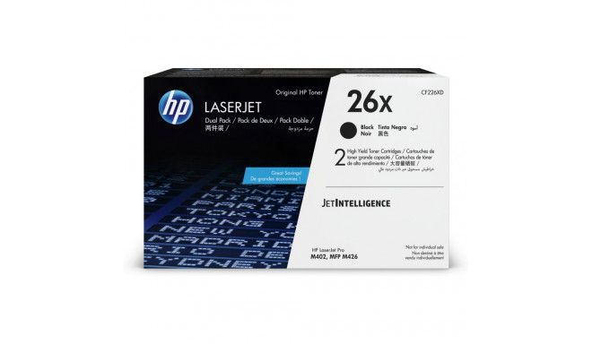 "HP 26X original LaserJet Toner cartridge CF226XD Black High Yield 2-pack"