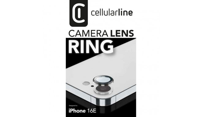 "Cellularline Camera Lens Protection Ring fr iPhone 16e Clear"