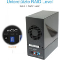 "RAID-System. 2x SATA 3.5"" zu 1x USB 3.0 RAID 0/1/LARGE/SINGLE ICY BOX"