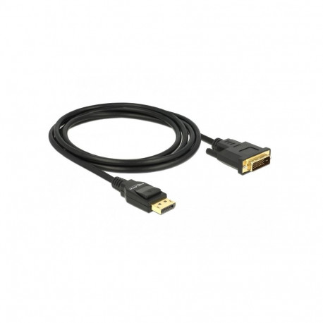 "DELOCK Kabel Displayport 1.2 Stecker > DVI 24+1 Stecker Passiv 2 m schwarz"