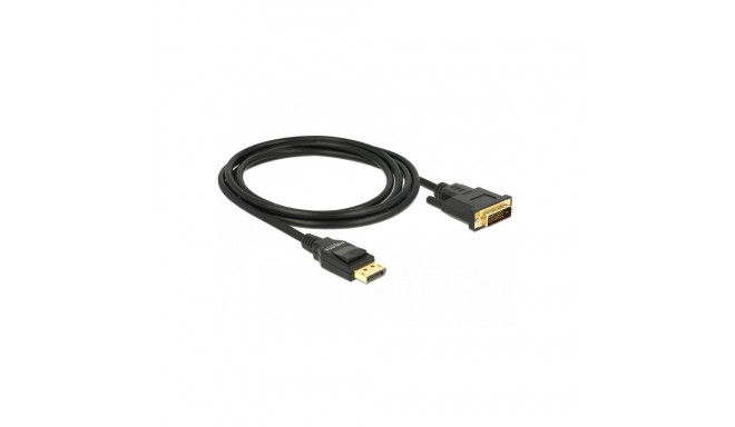 "DELOCK Kabel Displayport 1.2 Stecker > DVI 24+1 Stecker Passiv 2 m schwarz"