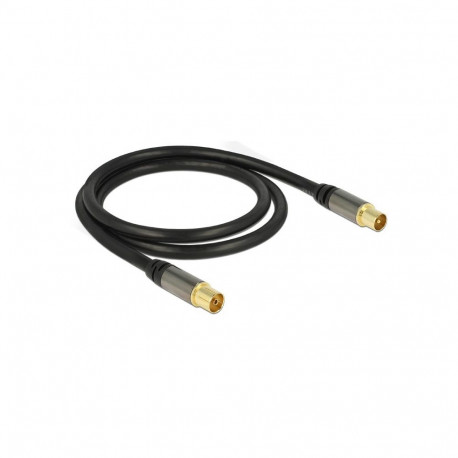 "Antennenkabel IEC Stecker > IEC Buchse RG-6/U 1 m schwarz"