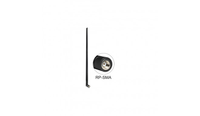 "DELOCK Antenne WLAN RP-SMA 802.11 b/g/n 9 dBi omni Gelenk schwarz"