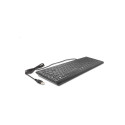 "DELOCK USB Tastatur kabelgebunden 1.5m schwarz mit XXL Buchstaben und Beleuchtung"