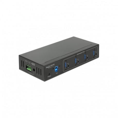 "DELOCK Externer Industrie Hub 4 x USB 3.0 Typ-A mit 15 kV ESD Schutz"