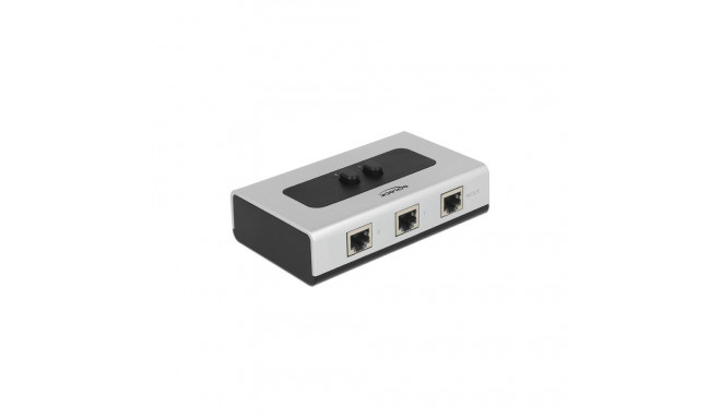 "DELOCK Umschalter RJ45 10/100/1000mbps 2 Port manuell bidirektional"