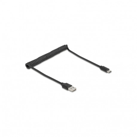 "Delock Spiralkabel EASY-USB 2.0 Typ-A Stecker zu USB Type-C"