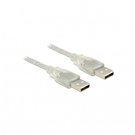 DELOCK USB kaabel A -> A St/St 2.00m läbipaistev