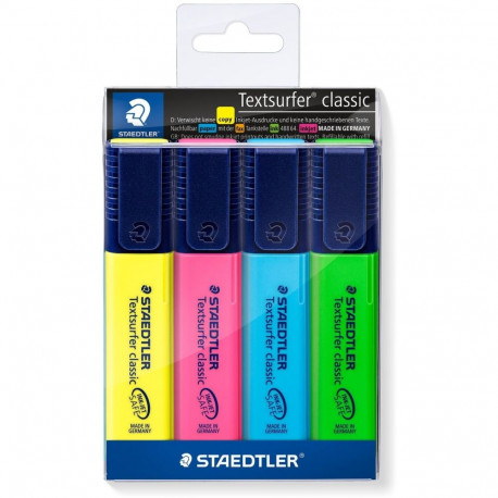 "STAEDTLER Textmarker Textsurfer clas 4St Etui"