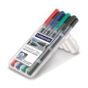 "STAEDTLER Perm.Marker Lumocolor duo 4St Box"