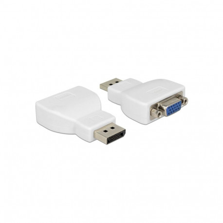 "DELOCK Adapter DisplayPort 1.1 Stecker > VGA Buchse weis"
