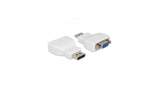 "DELOCK Adapter DisplayPort 1.1 Stecker > VGA Buchse weis"