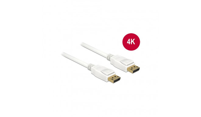 "DELOCK Kabel DisplayPort 1.2 Stecker > DisplayPort Stecker 5 m weiss 4K"