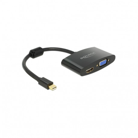 Adapter mini DisplayPorti pistikuga HDMI/VGA-pesadega, must