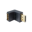 "DELOCK Adapter DP-St > DP-Bu gewinkelt unten black"