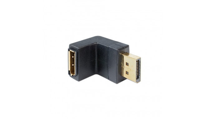 "DELOCK Adapter DP-St > DP-Bu gewinkelt unten black"