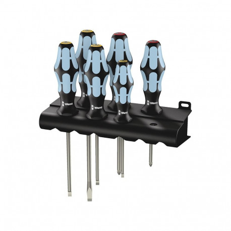 "Wera 3334/6 Schraubendrehersatz. Edelstahl + Rack"