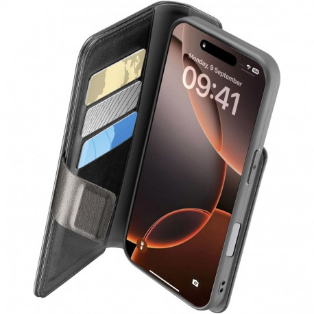 "Cellularline Book Agenda 2 Case iPhone 16 Pro Black"