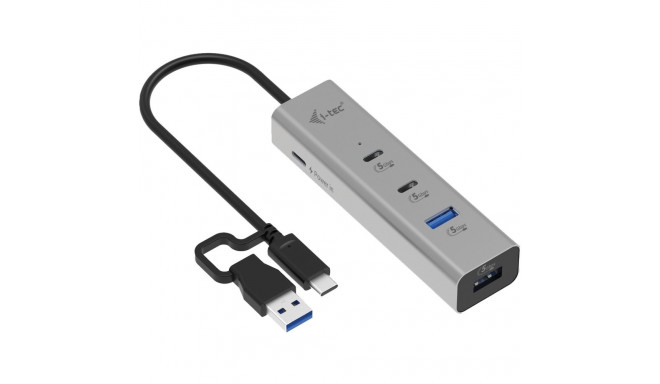 "D I-TEC Universal Charging Metal HUB 2x USB-C 3.2 Gen.1 + 2x USB-A 3.2 Gen.1 1x USB-C PD 85W"
