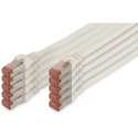 "DIGITUS CAT 6 S/FTP Patchkabel. 10 Stück. 0.5m. weiß"
