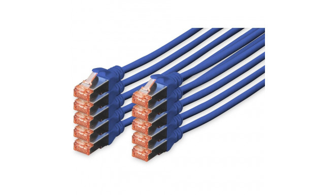 "DIGITUS CAT 6 S/FTP Patchkabel. 10 Stück. 2m. blau"